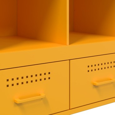 vidaXL Ντουλάπι Μουσταρδί 68x39x101,5cm από Ατσάλι 1 τεμ.