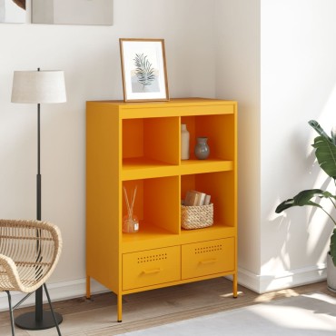 vidaXL Ντουλάπι Μουσταρδί 68x39x101,5cm από Ατσάλι 1 τεμ.