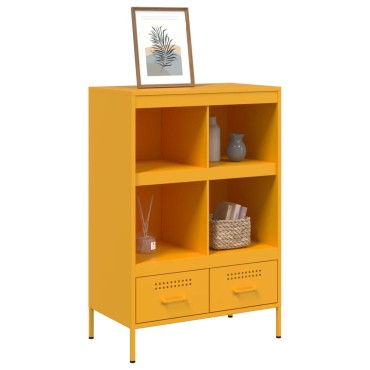vidaXL Ντουλάπι Μουσταρδί 68x39x101,5cm από Ατσάλι 1 τεμ.