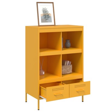 vidaXL Ντουλάπι Μουσταρδί 68x39x101,5cm από Ατσάλι 1 τεμ.