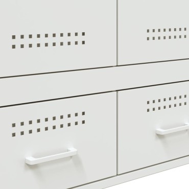 vidaXL Ντουλάπι Λευκό 68x39x101,5cm από Χάλυβα 1 τεμ.