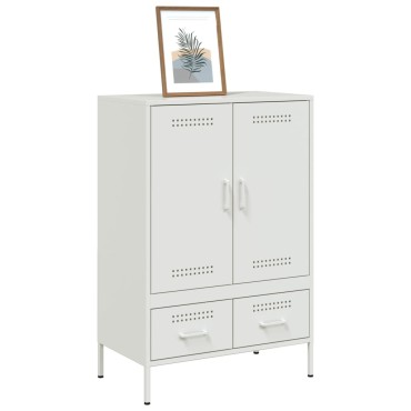 vidaXL Ντουλάπι Λευκό 68x39x101,5cm από Χάλυβα 1 τεμ.