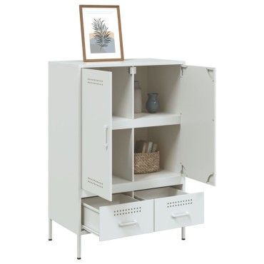 vidaXL Ντουλάπι Λευκό 68x39x101,5cm από Χάλυβα 1 τεμ.