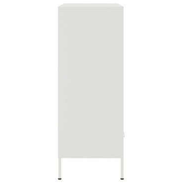 vidaXL Ντουλάπι Λευκό 68x39x101,5cm από Χάλυβα 1 τεμ.