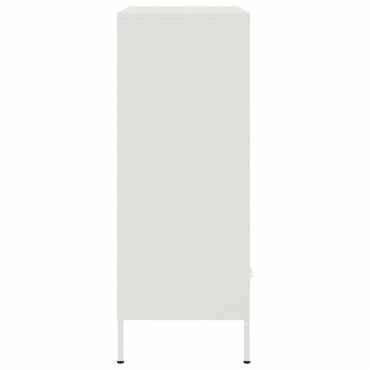vidaXL Ντουλάπι Λευκό 68x39x101,5cm από Χάλυβα 1 τεμ.