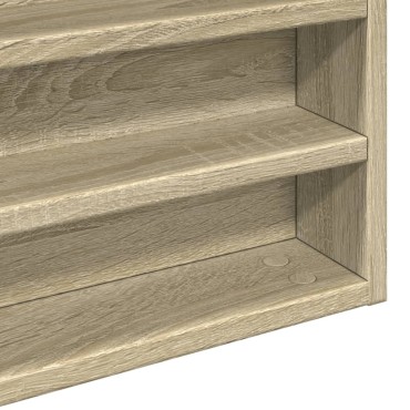 vidaXL Βιτρίνα Χρώμα Sonoma Δρυς 80x8,5x58cm από Επεξεργασμένο Ξύλο
