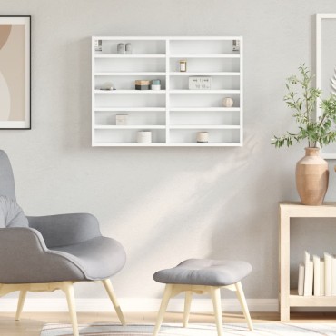 vidaXL Ραφιέρα Λευκή 80x8,5x58cm από Επεξεργασμένο Ξύλο 1 τεμ.