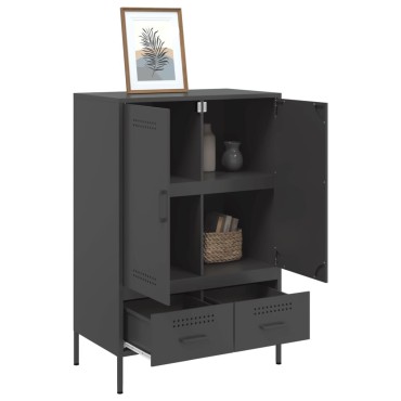 vidaXL Ντουλάπι Μαύρο 68x39x101,5cm από Χάλυβα 1 τεμ.