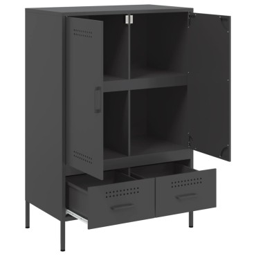 vidaXL Ντουλάπι Μαύρο 68x39x101,5cm από Χάλυβα 1 τεμ.