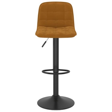 vidaXL Σκαμπό Μπαρ 2 τεμ. Καφέ Βελούδινα 42,5x45x(84-105)cm