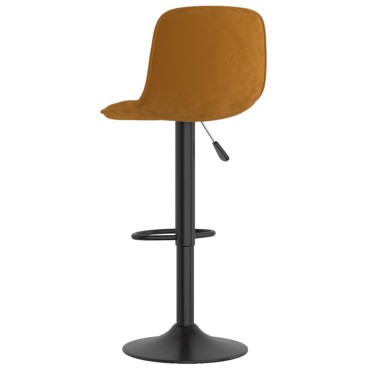 vidaXL Σκαμπό Μπαρ 2 τεμ. Καφέ Βελούδινα 42,5x45x(84-105)cm