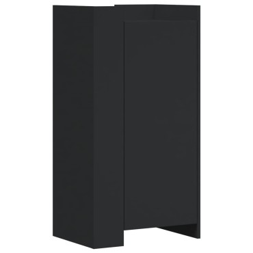 vidaXL Παπουτσοθήκη Μαύρη 52x37,5x100cm από Επεξεργασμένο Ξύλο