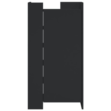 vidaXL Παπουτσοθήκη Μαύρη 52x37,5x100cm από Επεξεργασμένο Ξύλο