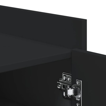 vidaXL Παπουτσοθήκη Μαύρη 52x37,5x100cm από Επεξεργασμένο Ξύλο