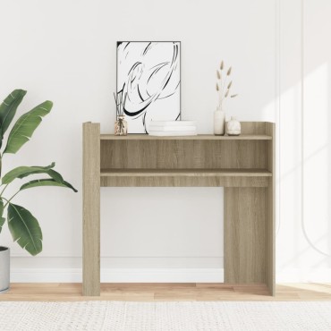 vidaXL Τραπέζι Κονσόλα Sonoma Δρυς 100x35x90cm Επεξεργασμένο Ξύλο 1 τεμ.