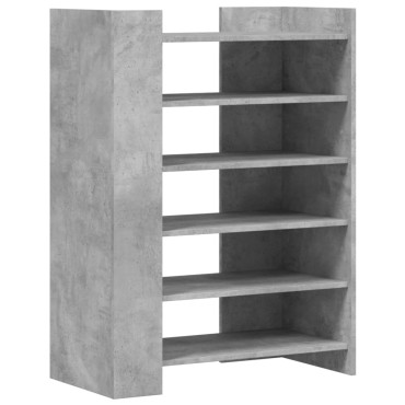 vidaXL Παπουτσοθήκη Γκρι Σκυροδέματος 74,5x37,5x100 Επεξεργασμένο Ξύλο 74,5x37,5x100cm