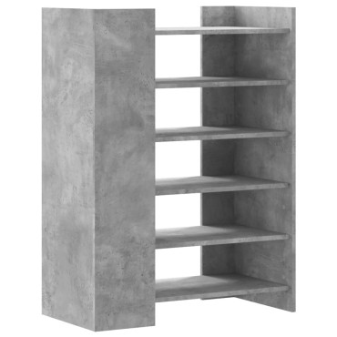 vidaXL Παπουτσοθήκη Γκρι Σκυροδέματος 74,5x37,5x100 Επεξεργασμένο Ξύλο 74,5x37,5x100cm