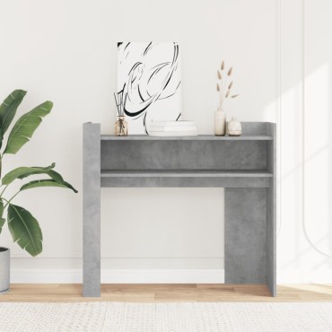 vidaXL Τραπεζάκι Κονσόλα Γκρι Σκυρ. 100x35x90cm από Επεξ. Ξύλο 1 τεμ.