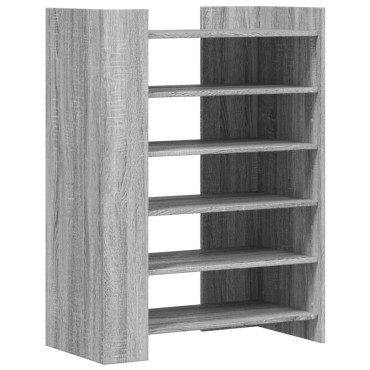 vidaXL Παπουτσοθήκη Γκρι Sonoma 74,5x37,5x100cm Επεξεργασμένο Ξύλο