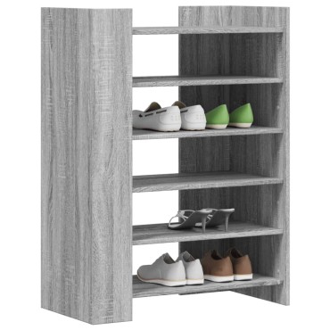 vidaXL Παπουτσοθήκη Γκρι Sonoma 74,5x37,5x100cm Επεξεργασμένο Ξύλο