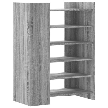 vidaXL Παπουτσοθήκη Γκρι Sonoma 74,5x37,5x100cm Επεξεργασμένο Ξύλο