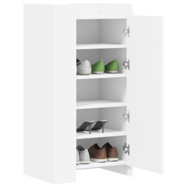 vidaXL Παπουτσοθήκη Λευκή 52x37,5x100cm από Επεξεργασμένο Ξύλο