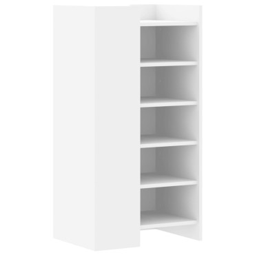 vidaXL Παπουτσοθήκη Λευκή 52x37,5x100cm από Επεξεργασμένο Ξύλο