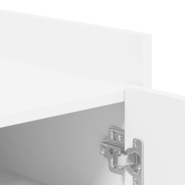 vidaXL Παπουτσοθήκη Λευκή 52x37,5x100cm από Επεξεργασμένο Ξύλο