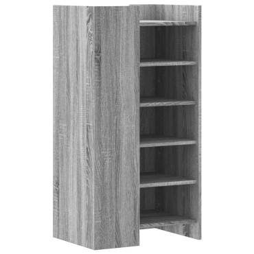 vidaXL Παπουτσοθήκη Γκρι Sonoma 52x37,5x100cm από Επεξεργ. Ξύλο