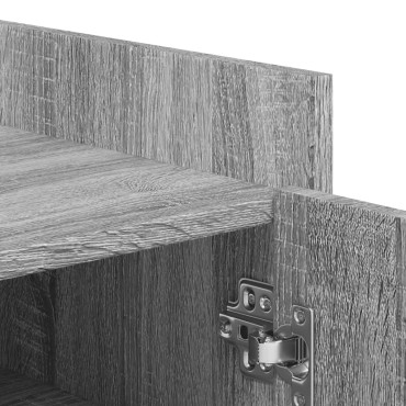 vidaXL Παπουτσοθήκη Γκρι Sonoma 52x37,5x100cm από Επεξεργ. Ξύλο