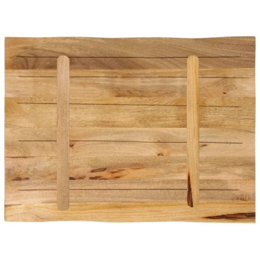 vidaXL Επιφάνεια Τραπεζιού 70x60x2,5cm Live Edge Μασίφ Ξύλο Μάνγκο 1 τεμ.