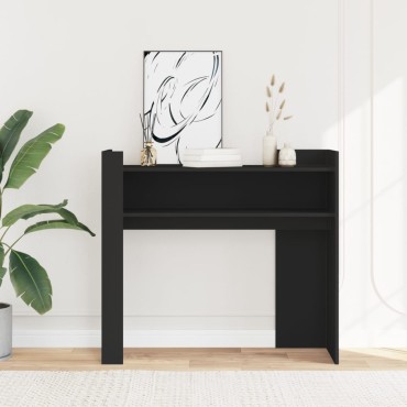 vidaXL Τραπέζι Κονσόλα Μαύρο 100x35x90cm από Επεξεργ. Ξύλο 1 τεμ.