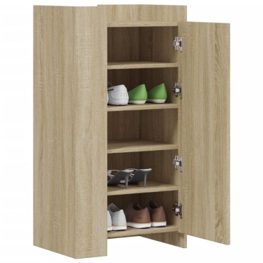 vidaXL Παπουτσοθήκη Sonoma Δρυς 52x37,5x100cm από Επεξεργασμένο Ξύλο