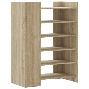 vidaXL Παπουτσοθήκη Sonoma Δρυς 74,5x37,5x100cm Επεξεργασμένο Ξύλο