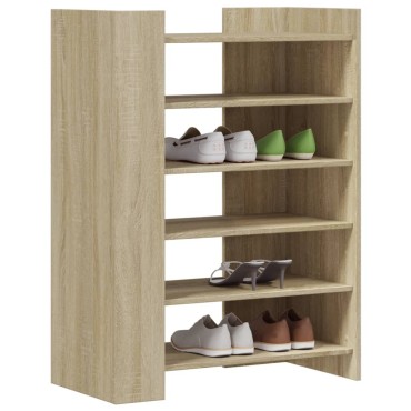 vidaXL Παπουτσοθήκη Sonoma Δρυς 74,5x37,5x100cm Επεξεργασμένο Ξύλο