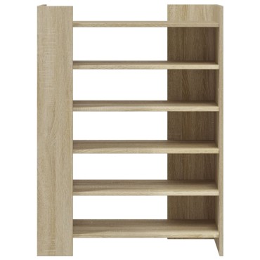 vidaXL Παπουτσοθήκη Sonoma Δρυς 74,5x37,5x100cm Επεξεργασμένο Ξύλο