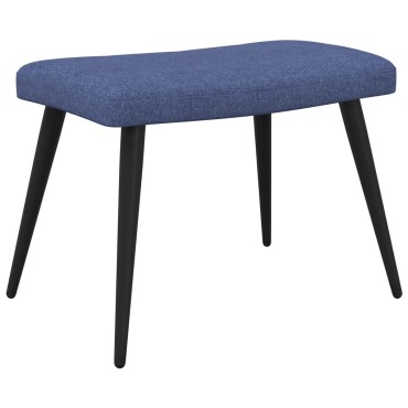 vidaXL Πολυθρόνα Relax Μπλε Υφασμάτινη με Σκαμπό 61x70x96,5cm 1 τεμ.