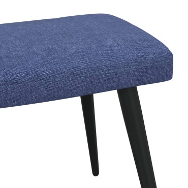 vidaXL Πολυθρόνα Relax Μπλε Υφασμάτινη με Σκαμπό 61x70x96,5cm 1 τεμ.