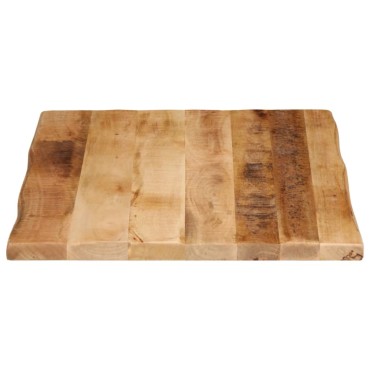 vidaXL Επιφάνεια Τραπεζιού 80x60x2,5cm Live Edge Μασίφ Ξύλο Μάνγκο 1 τεμ.