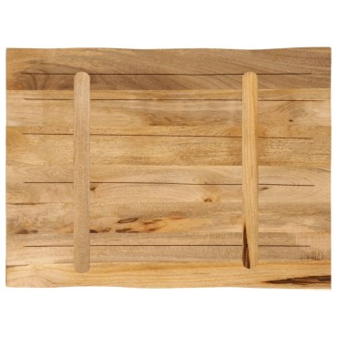 vidaXL Επιφάνεια Τραπεζιού 80x60x2,5cm Live Edge Μασίφ Ξύλο Μάνγκο 1 τεμ.