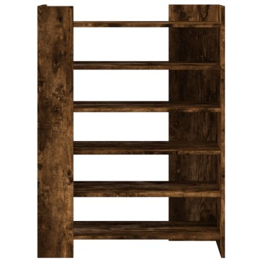 vidaXL Παπουτσοθήκη Καπνιστή Δρυς 74,5x37,5x100cm Επεξεργασμένο Ξύλο