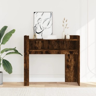vidaXL Τραπέζι Κονσόλα Καπνιστή Δρυς 100x35x90cm Επεξεργασμένο Ξύλο 1 τεμ.