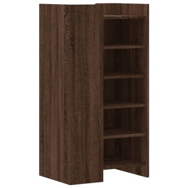 vidaXL Παπουτσοθήκη Καπνιστή Δρυς 52x37,5x100cm Επεξεργασμένο Ξύλο