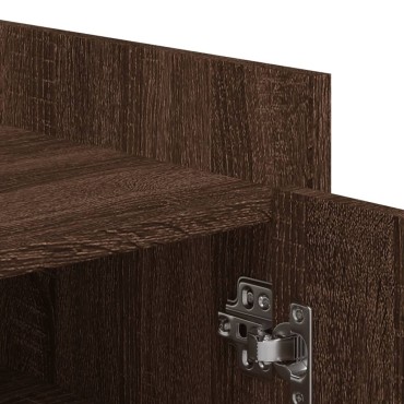 vidaXL Παπουτσοθήκη Καπνιστή Δρυς 52x37,5x100cm Επεξεργασμένο Ξύλο