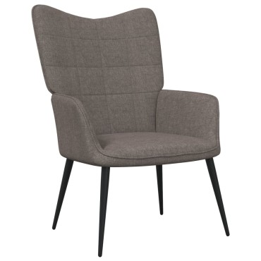 vidaXL Πολυθρόνα Relax Χρώμα Taupe Υφασμάτινη με Σκαμπό 61x70x96,5cm 1 τεμ.