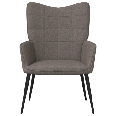 vidaXL Πολυθρόνα Relax Χρώμα Taupe Υφασμάτινη με Σκαμπό 61x70x96,5cm 1 τεμ.