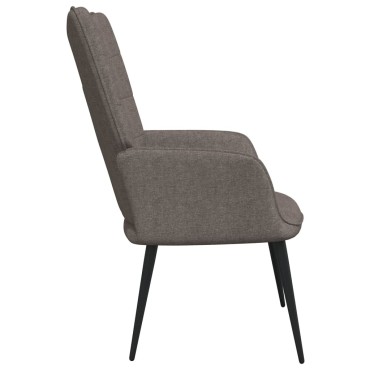 vidaXL Πολυθρόνα Relax Χρώμα Taupe Υφασμάτινη με Σκαμπό 61x70x96,5cm 1 τεμ.