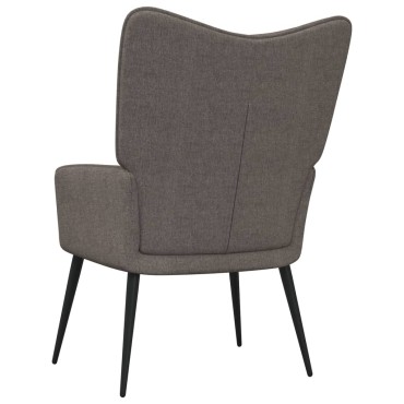 vidaXL Πολυθρόνα Relax Χρώμα Taupe Υφασμάτινη με Σκαμπό 61x70x96,5cm 1 τεμ.