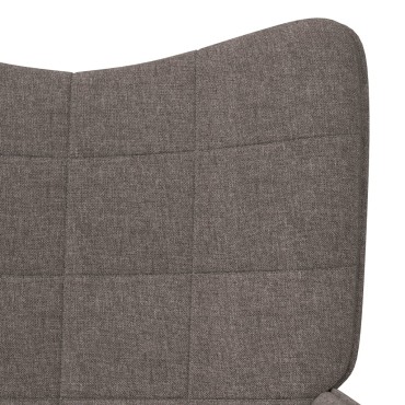vidaXL Πολυθρόνα Relax Χρώμα Taupe Υφασμάτινη με Σκαμπό 61x70x96,5cm 1 τεμ.