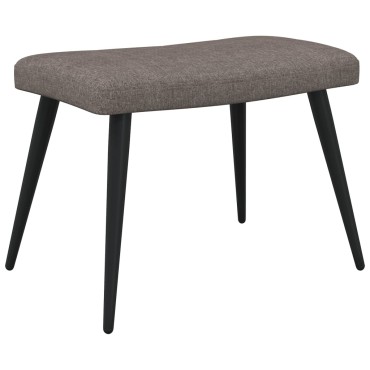 vidaXL Πολυθρόνα Relax Χρώμα Taupe Υφασμάτινη με Σκαμπό 61x70x96,5cm 1 τεμ.
